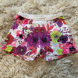 Floral girls dance bootie shorts